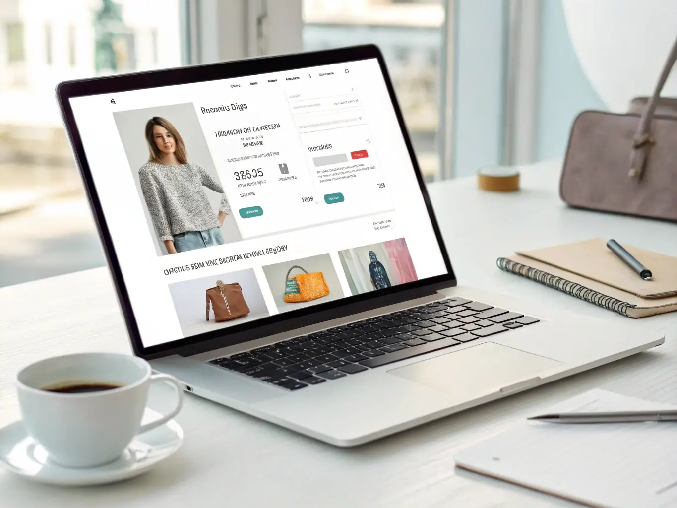 An e-commerce platform displaying various products with clear pricing and a seamless checkout process, optimized for sales and customer satisfaction.