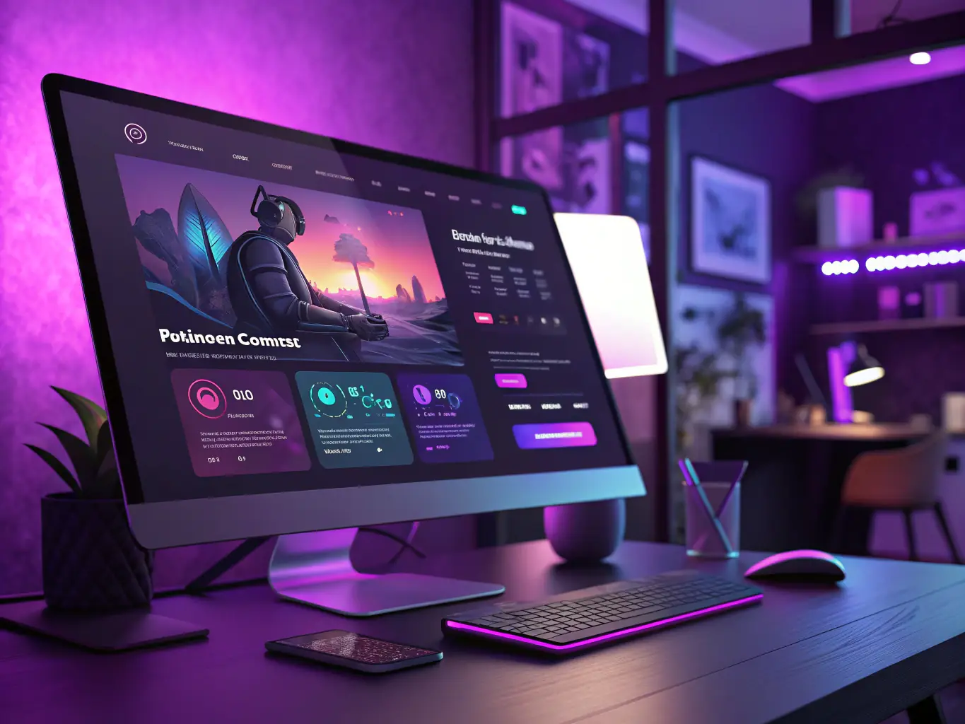 A sleek, modern website design showcasing a clean user interface with intuitive navigation, reflecting a professional and engaging online presence.